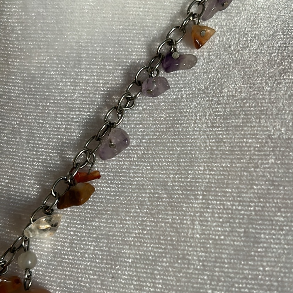 Handcrafted Multi Gemstone Bead Confetti Chandeli… - image 4